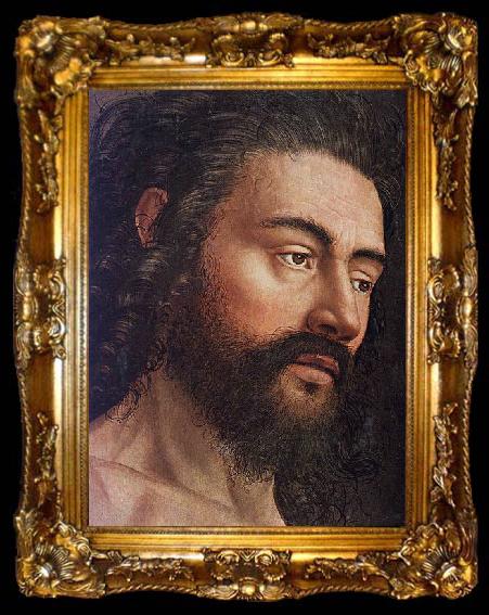 framed  EYCK, Jan van The Ghent Altarpiece: Adam (detail, ta009-2